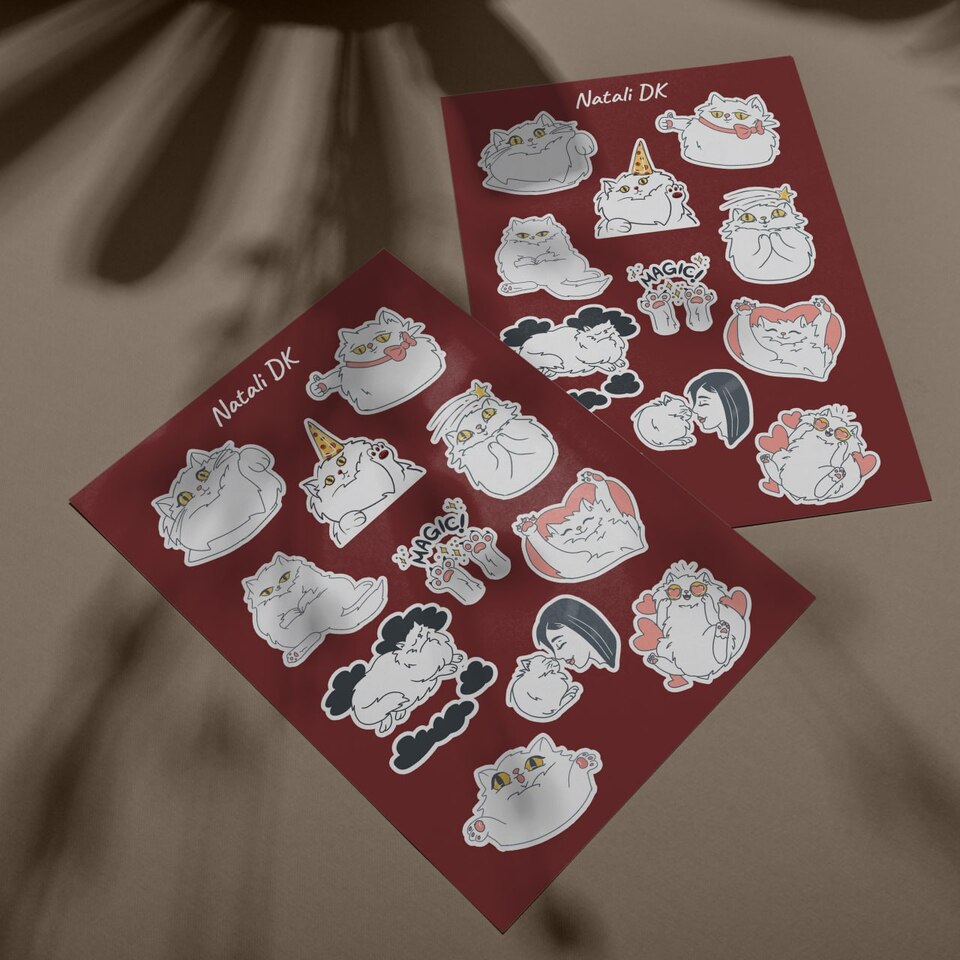 Наліпки Киця Діна